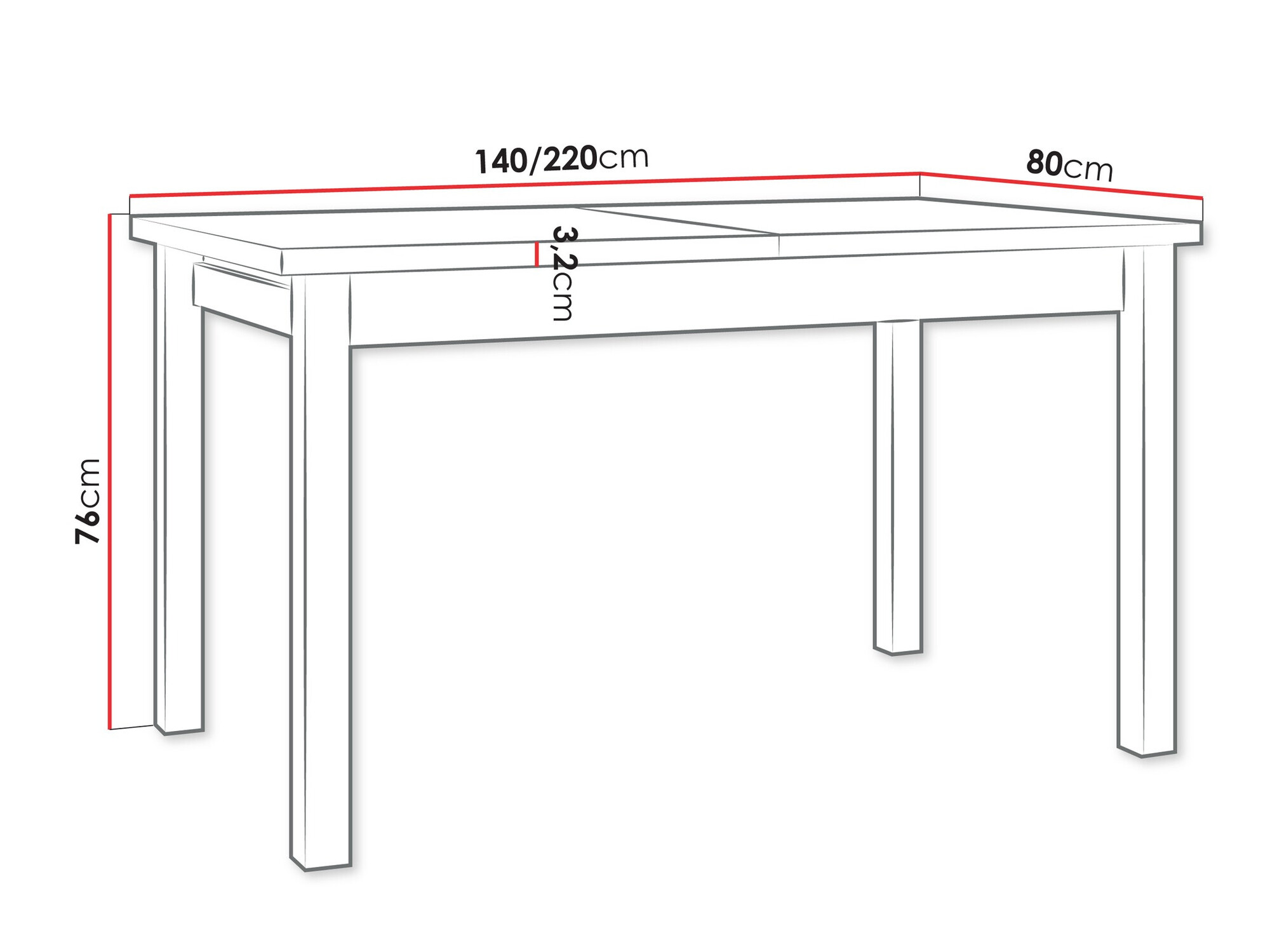 Table Victorville 359 (Grandson oak + Black)