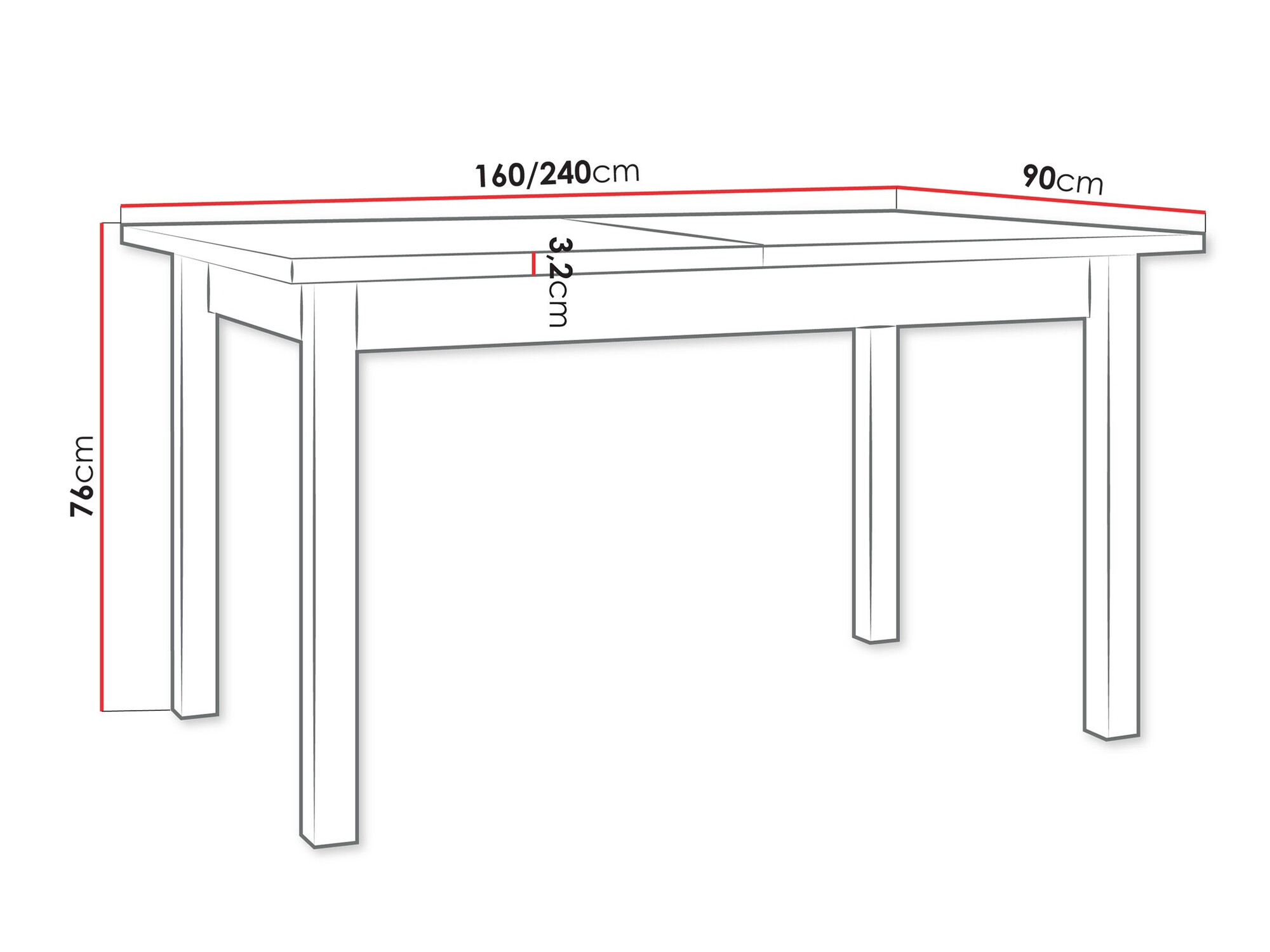 Table Victorville 360 (Walnut)