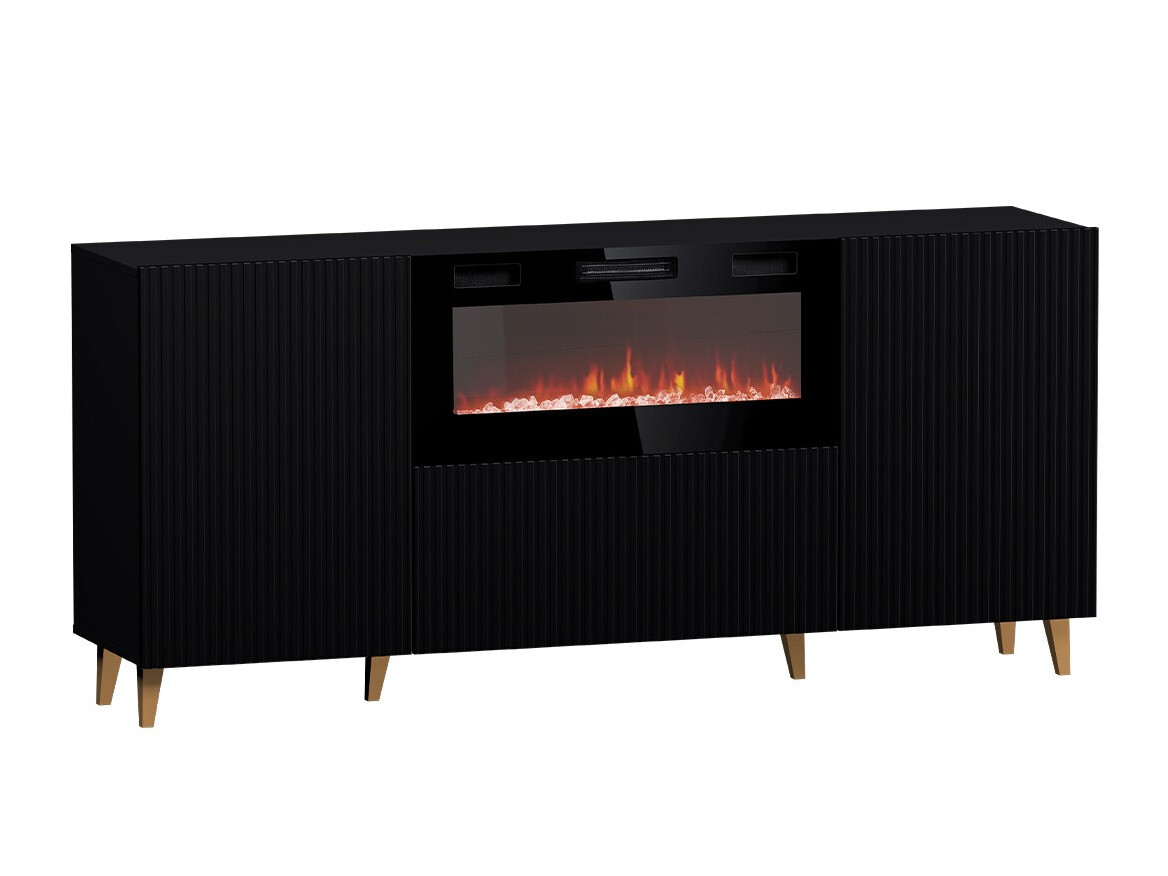Sideboard Dicto I (Black + Golden)