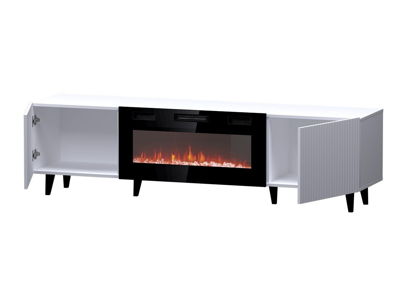TV stand Dicto II (White + Black)