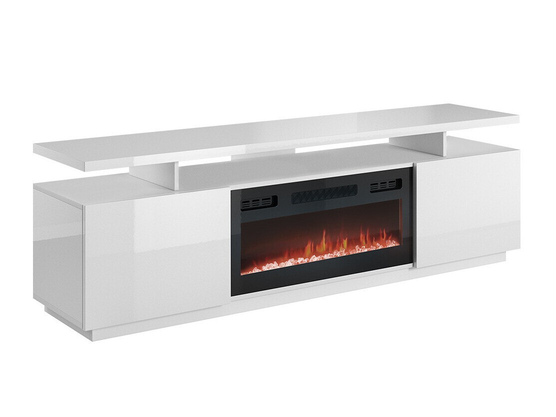 TV stand Figura I (White + Glossy white)