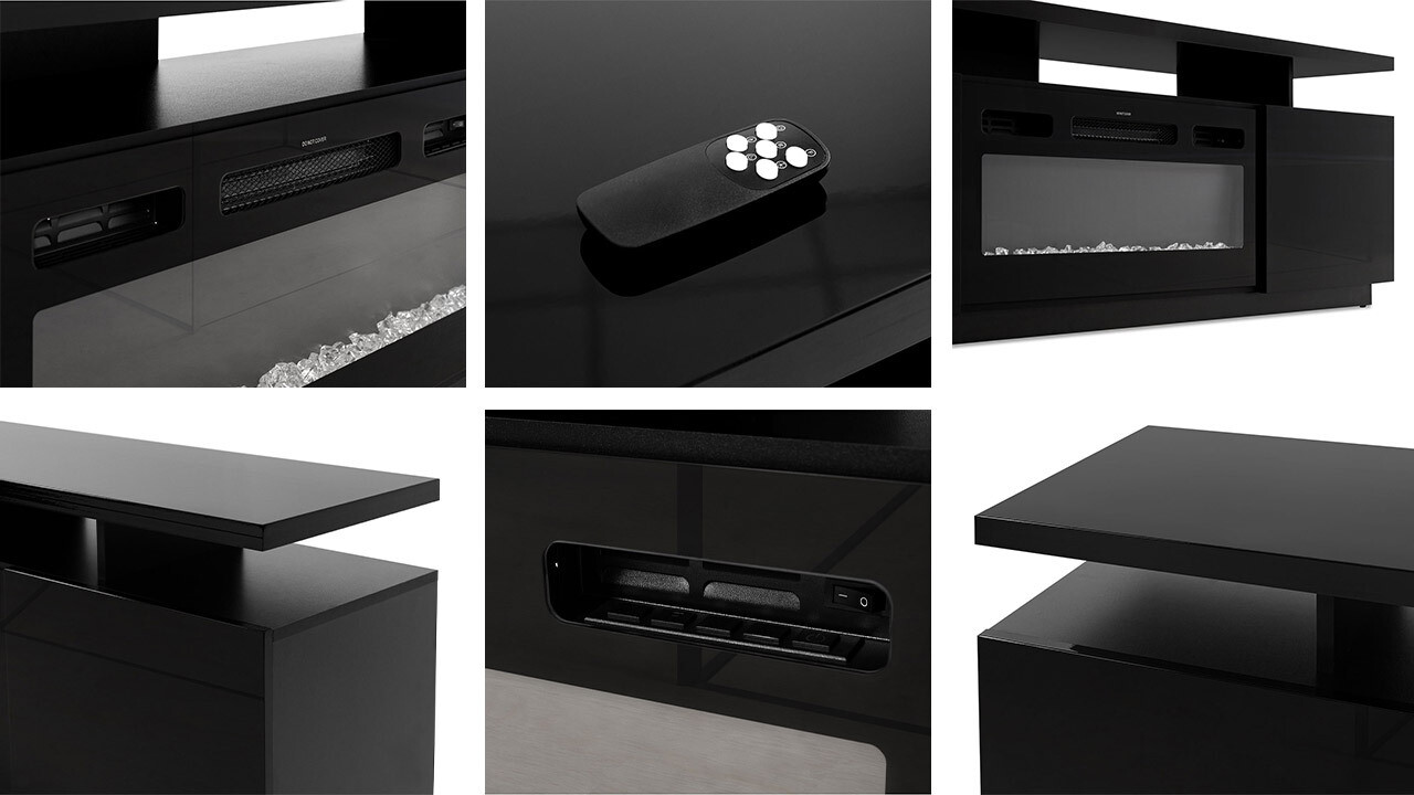 TV stand Figura I (White + Glossy white)
