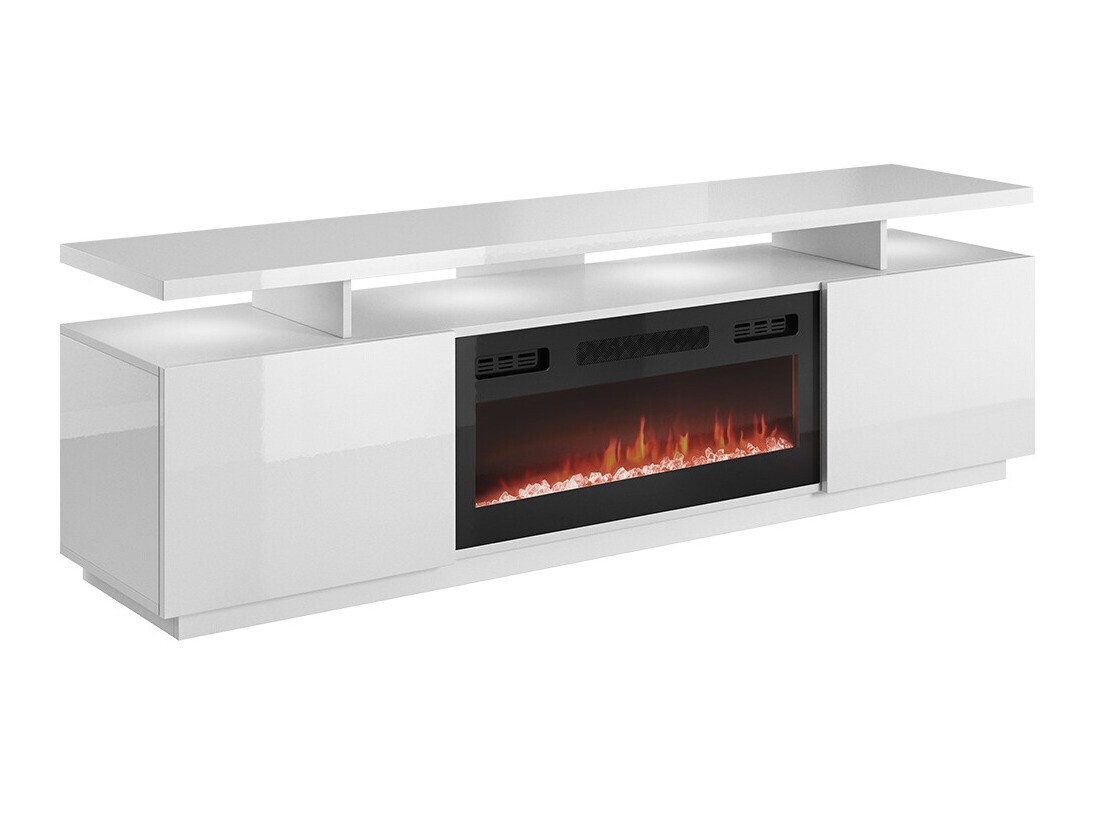 TV stand Figura I (White + Glossy white)