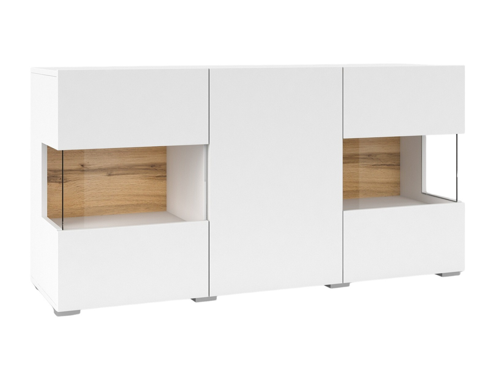 Sideboard Revmiru 102 (White + Wotan Oak)