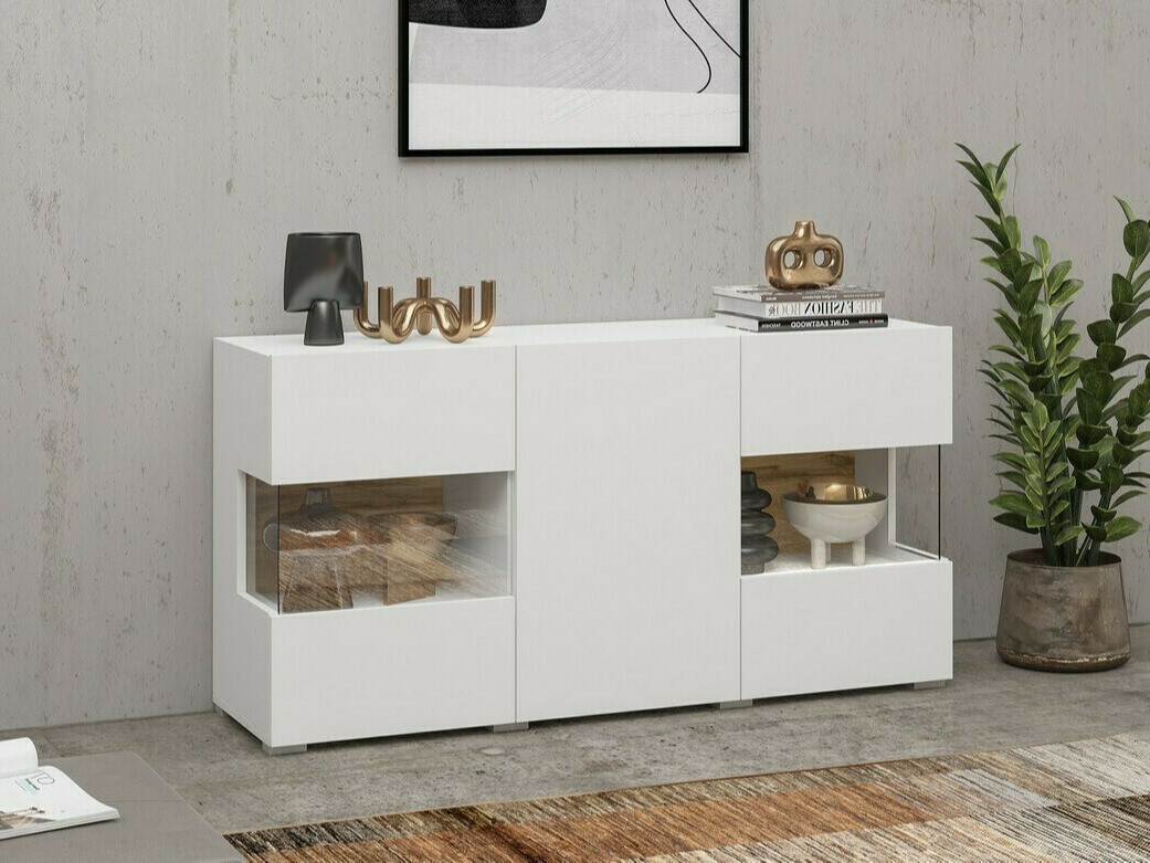 Sideboard Revmiru 102 (White + Wotan Oak)