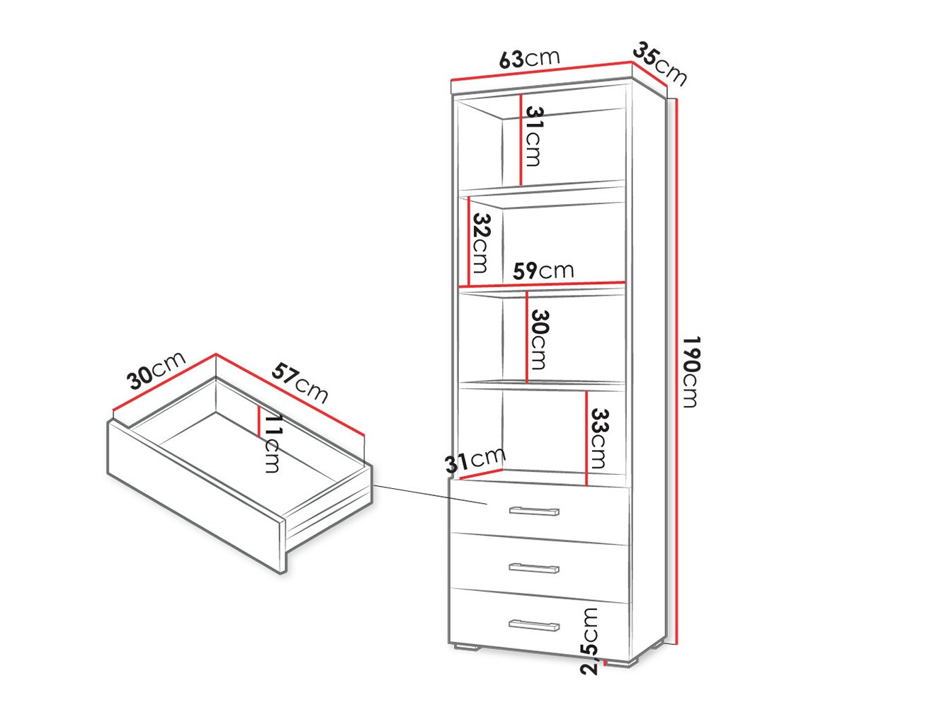 Bookcase Comfivo Casus