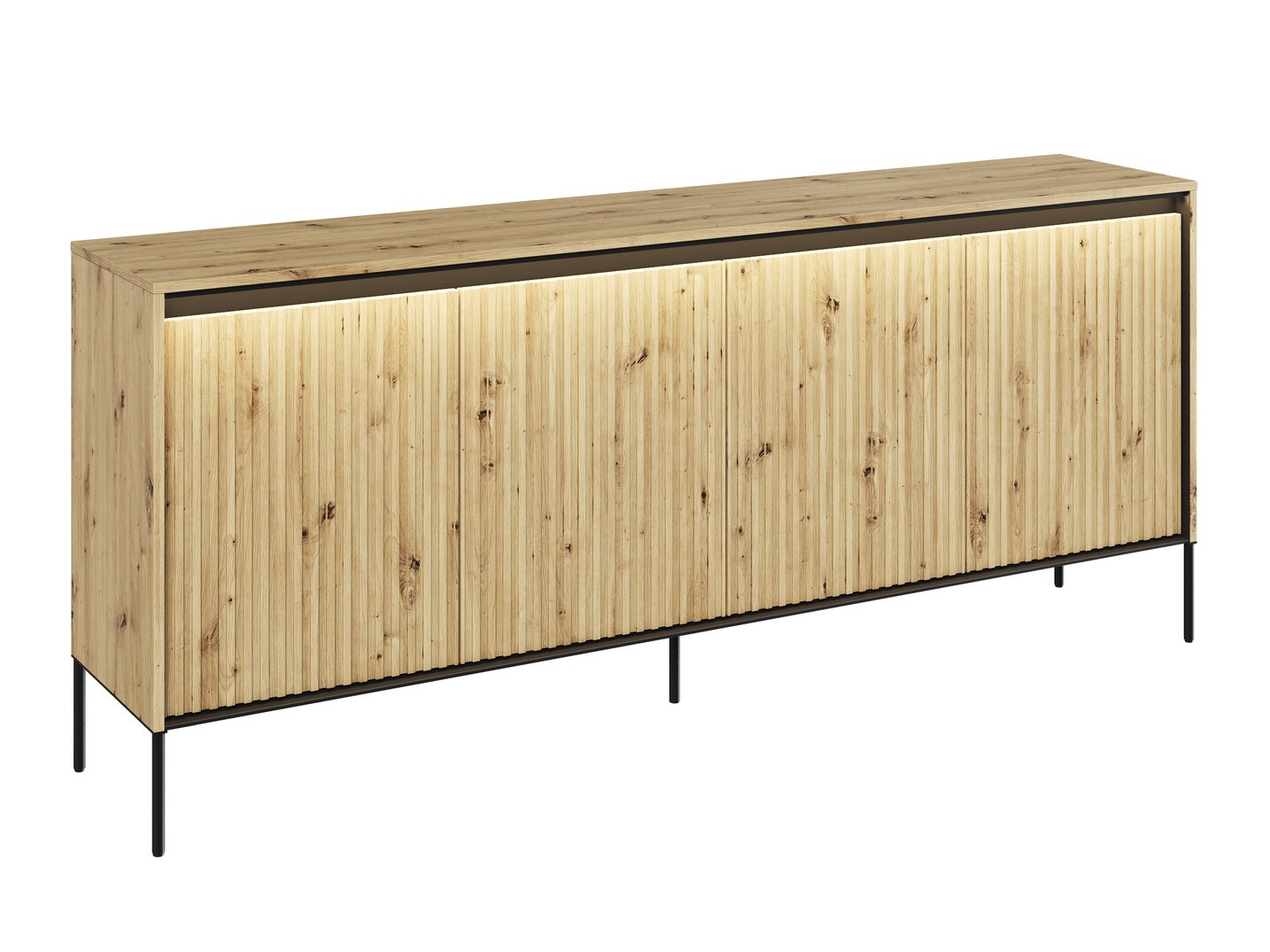 Sideboard Fernolu 103 (Artisan oak + Black)