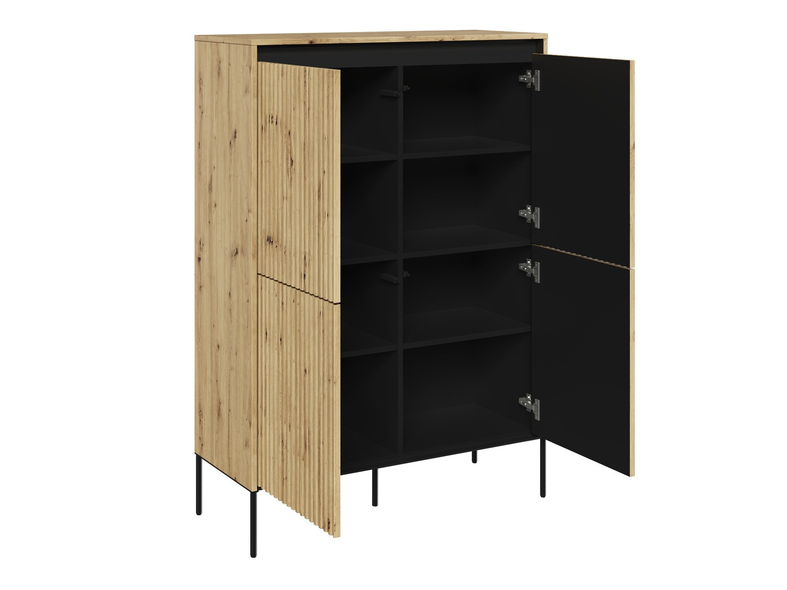 Sideboard Fernolu 102 (Artisan oak + Black)