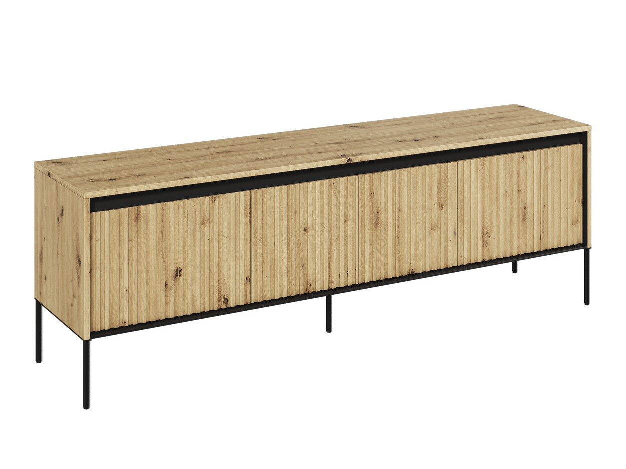 TV stand Fernolu 104 (Artisan oak + Black)