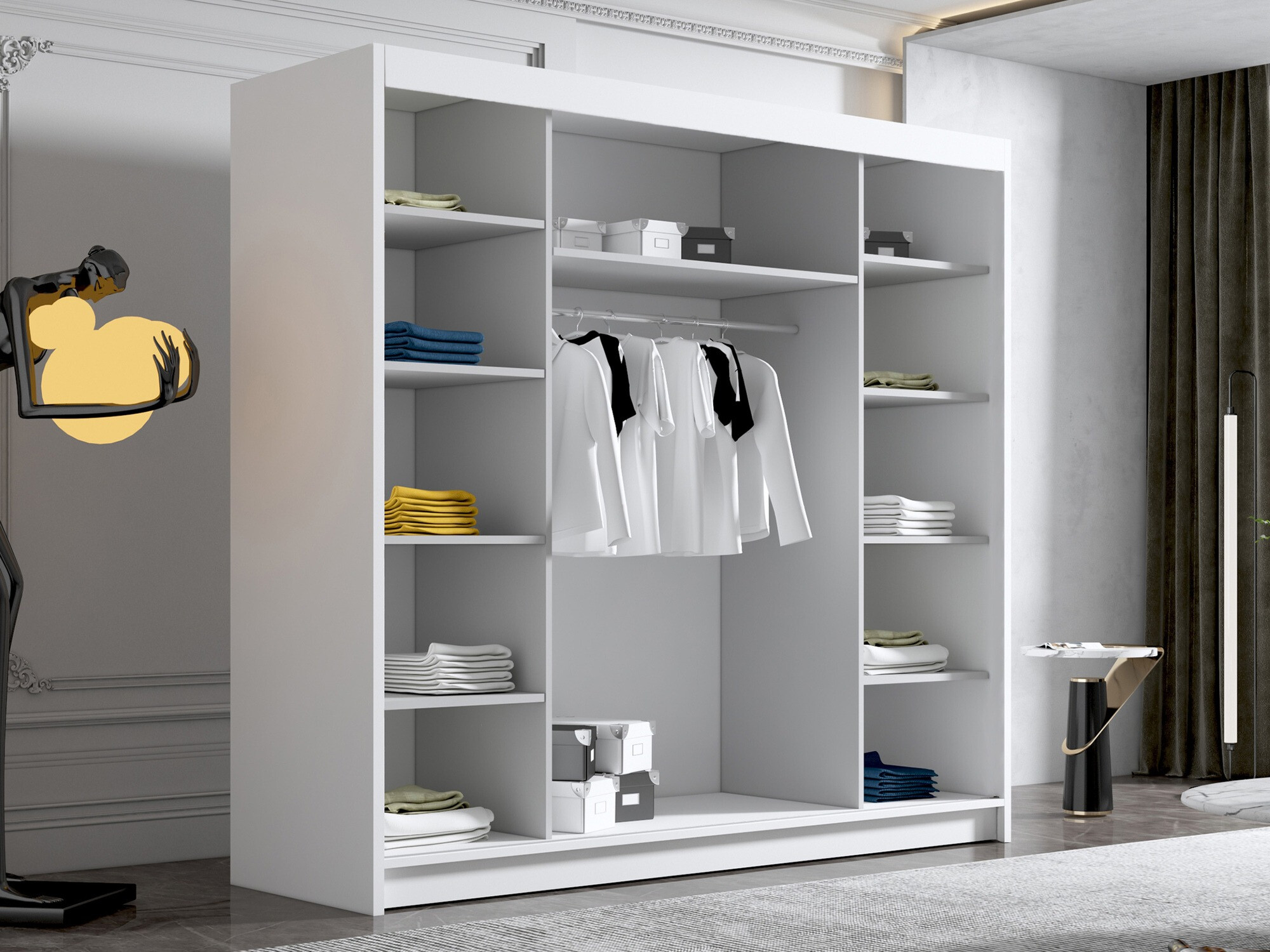 Wardrobe Closico Plenor VI (Black)