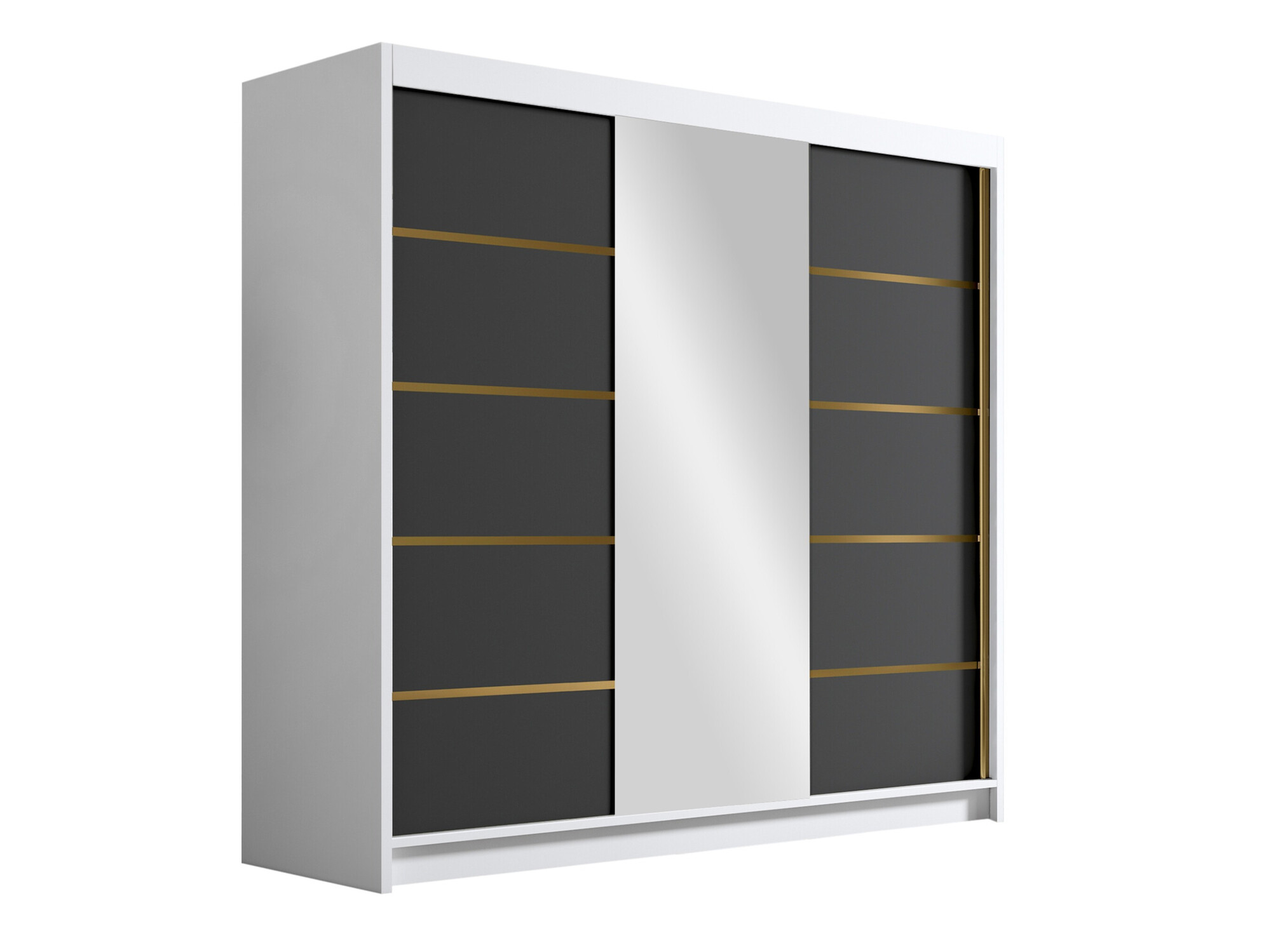 Wardrobe Closico Plenor VI (White + Black)