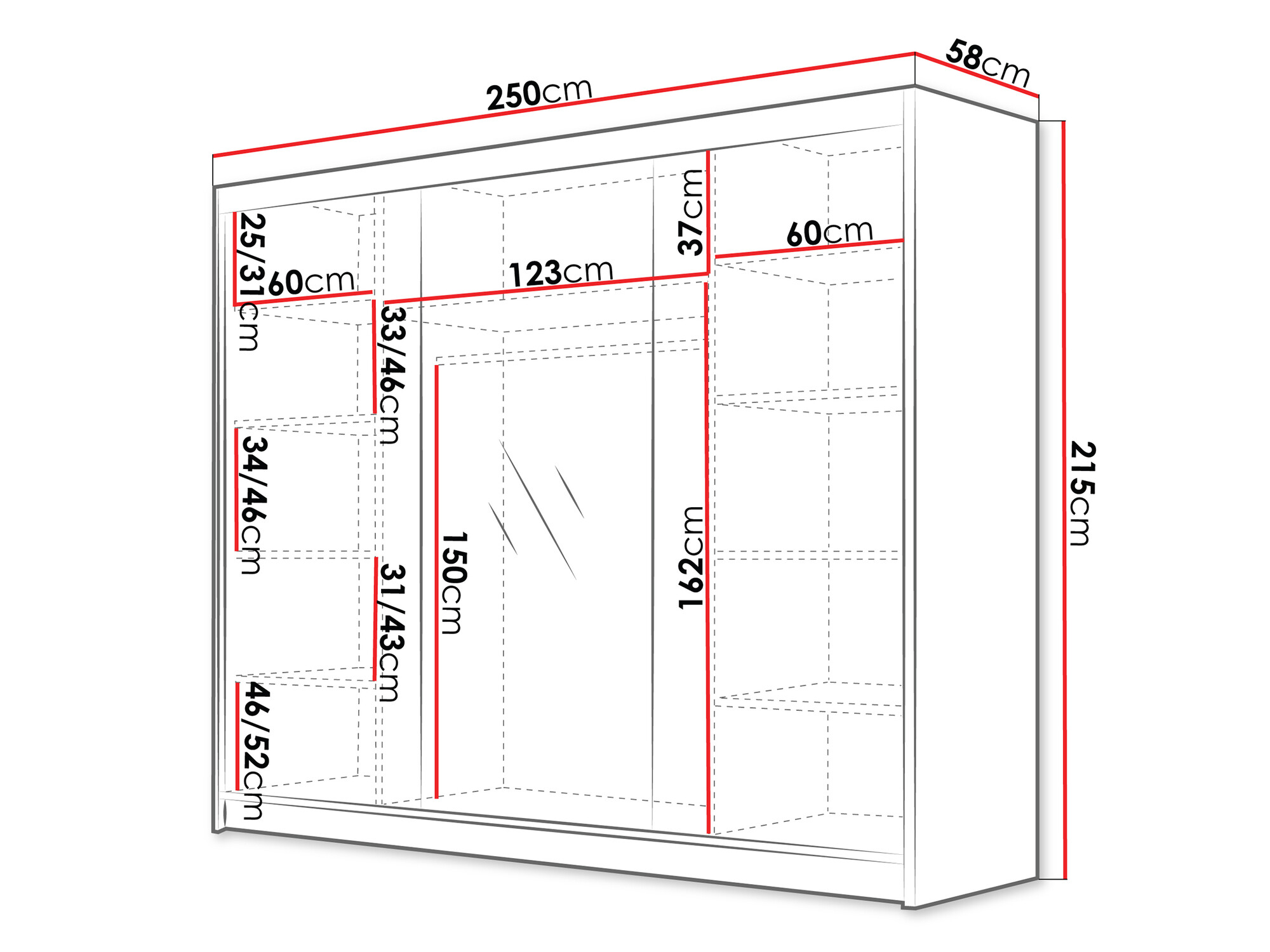 Wardrobe Closico Veltron II (White)