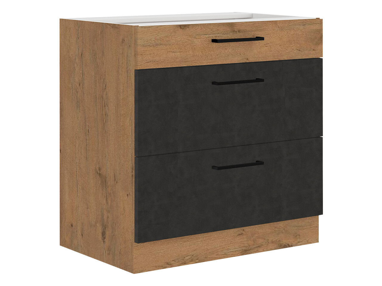Modular cabinet with drawers Wood Grey 123