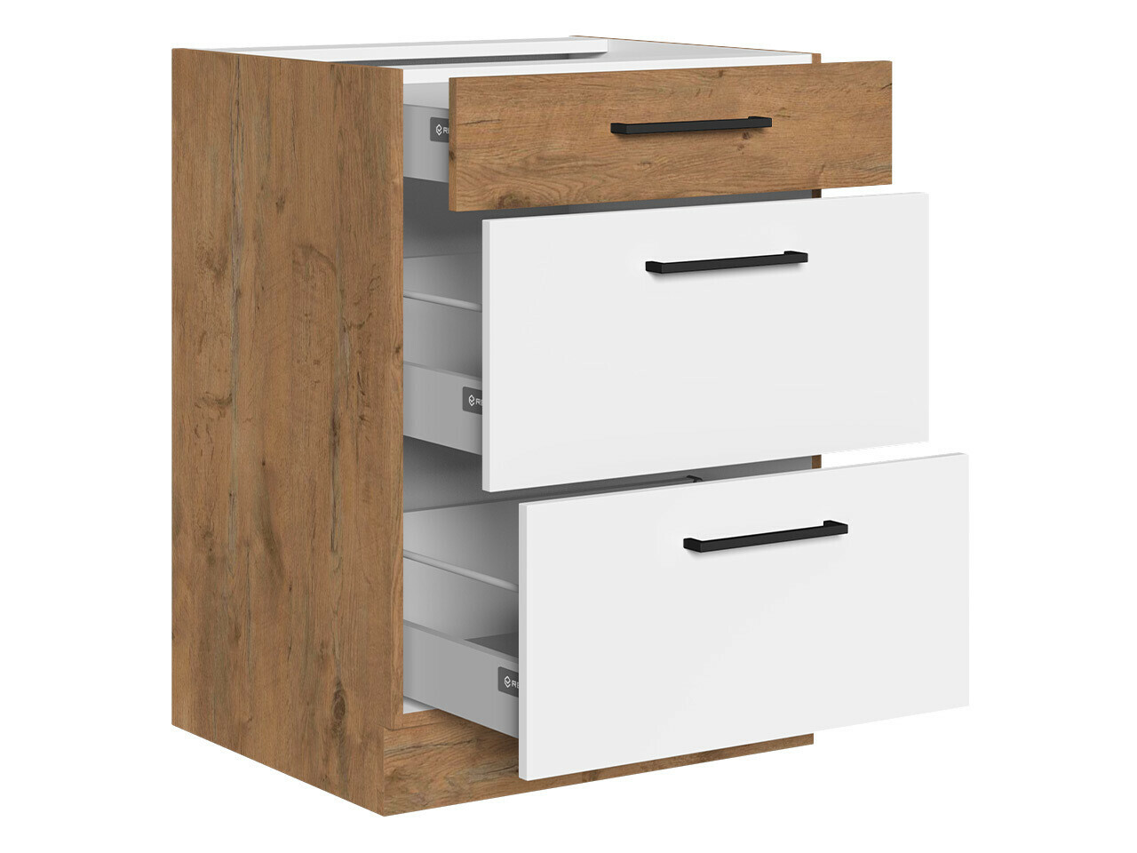 Modular cabinet with drawers Wood White 115