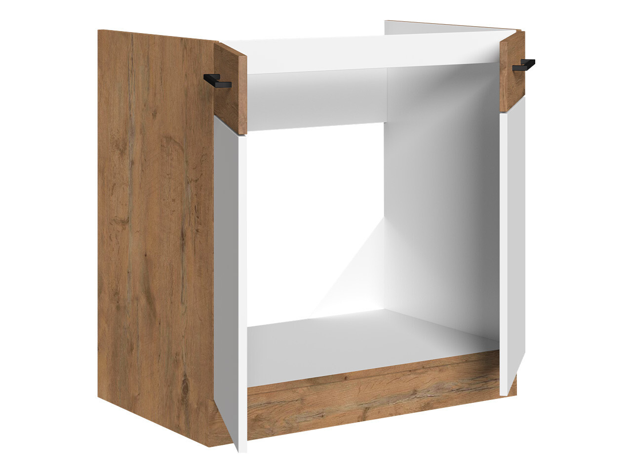 Modular sink cabinet with doors Wood Grey 108