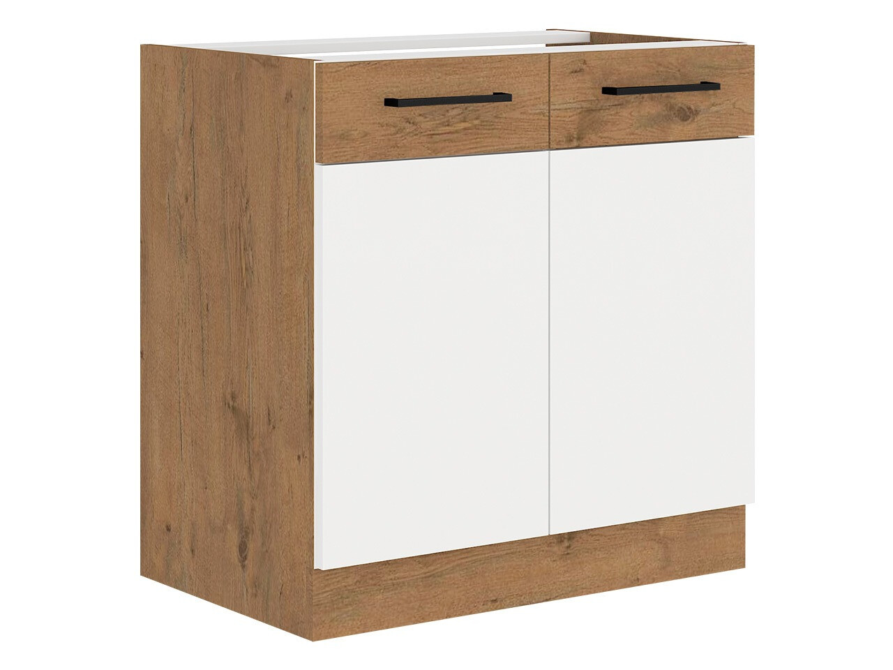 Modular sink cabinet with doors Wood White 108