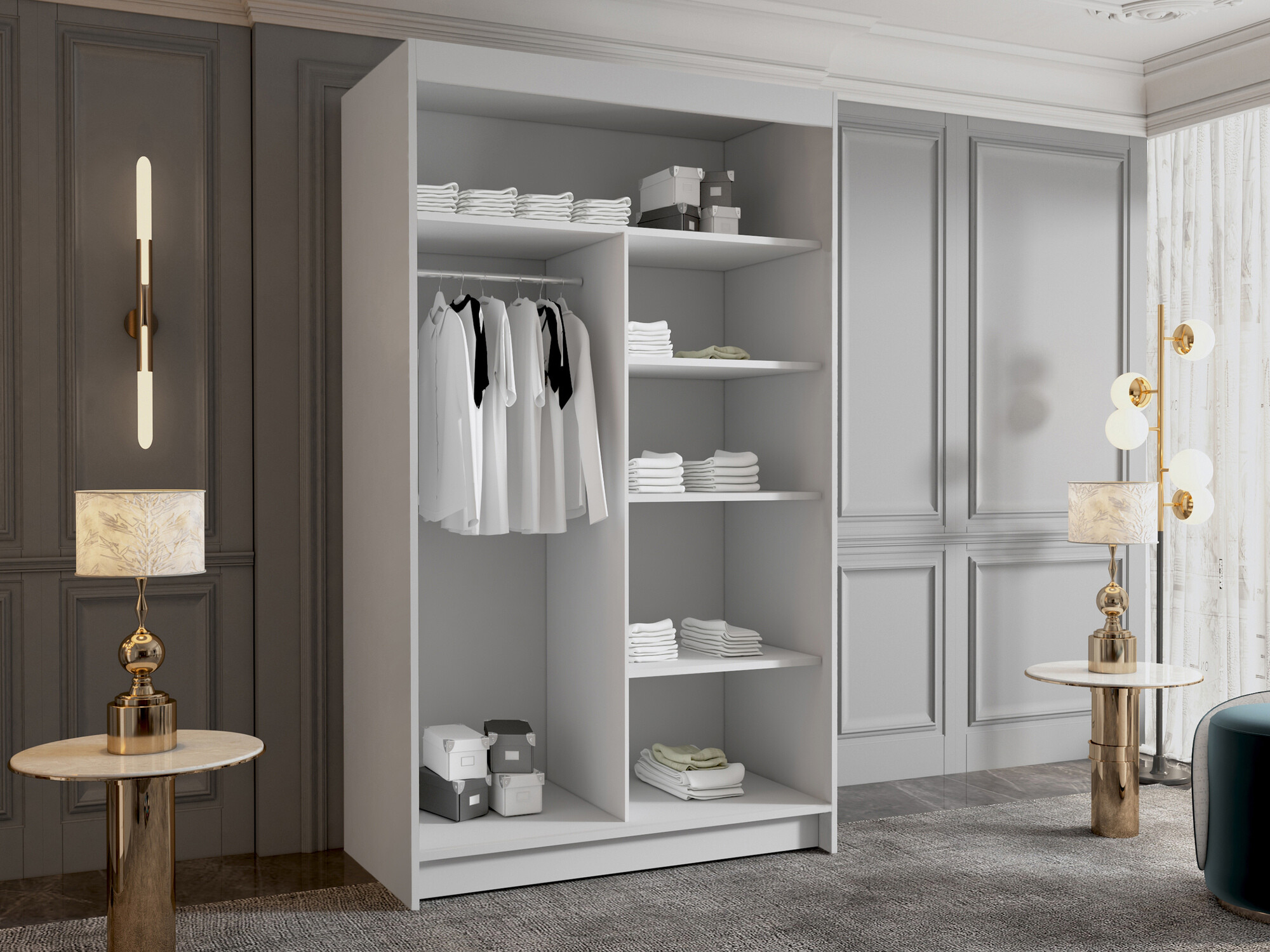 Wardrobe Closico Corden III (White)
