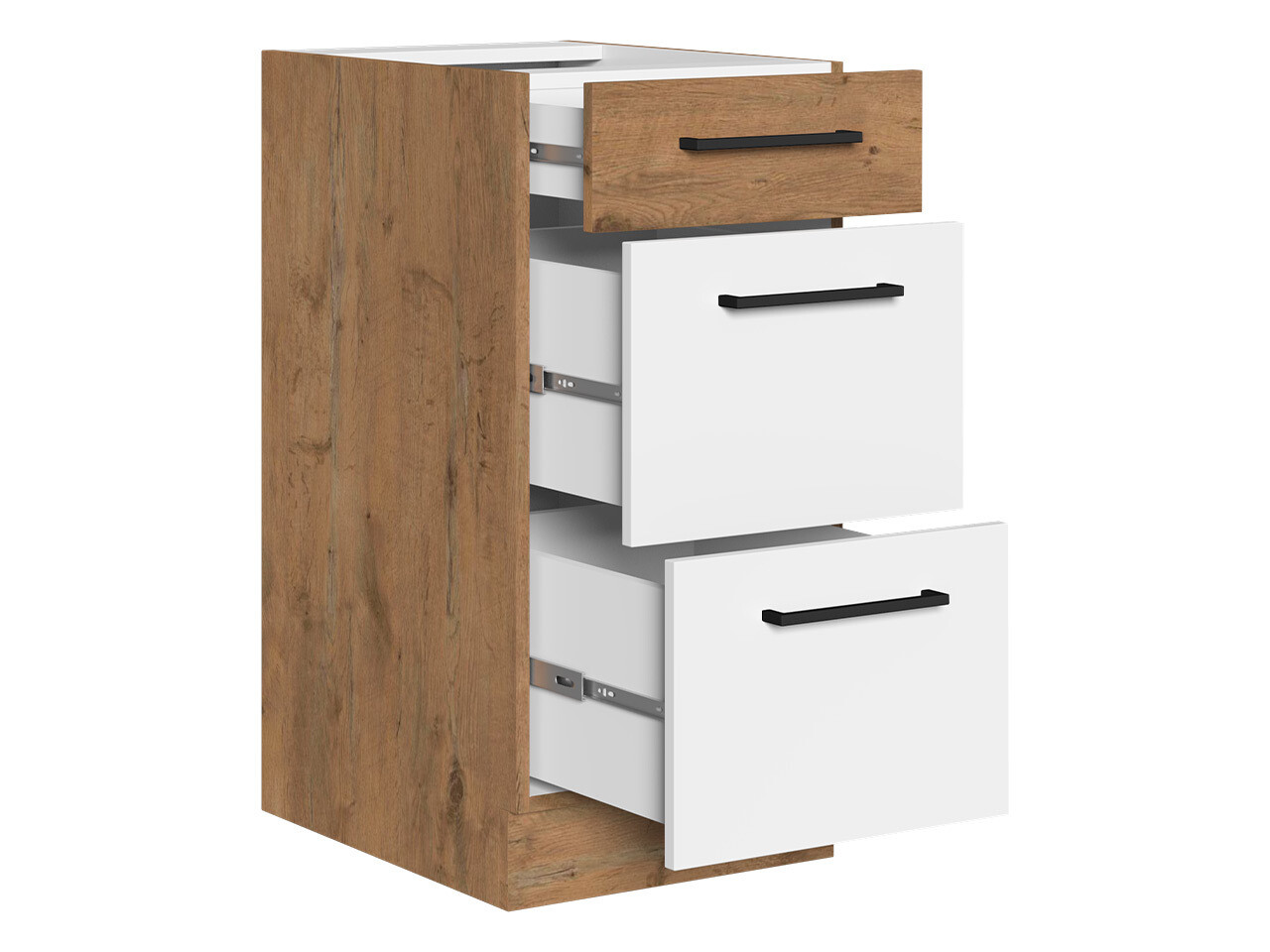Modular cabinet with drawers Wood Grey 132