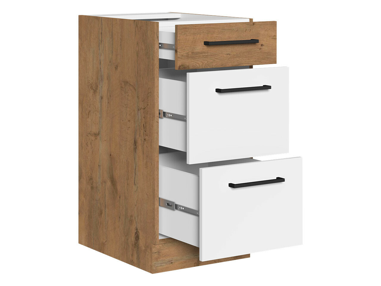 Modular cabinet with drawers Wood White 139