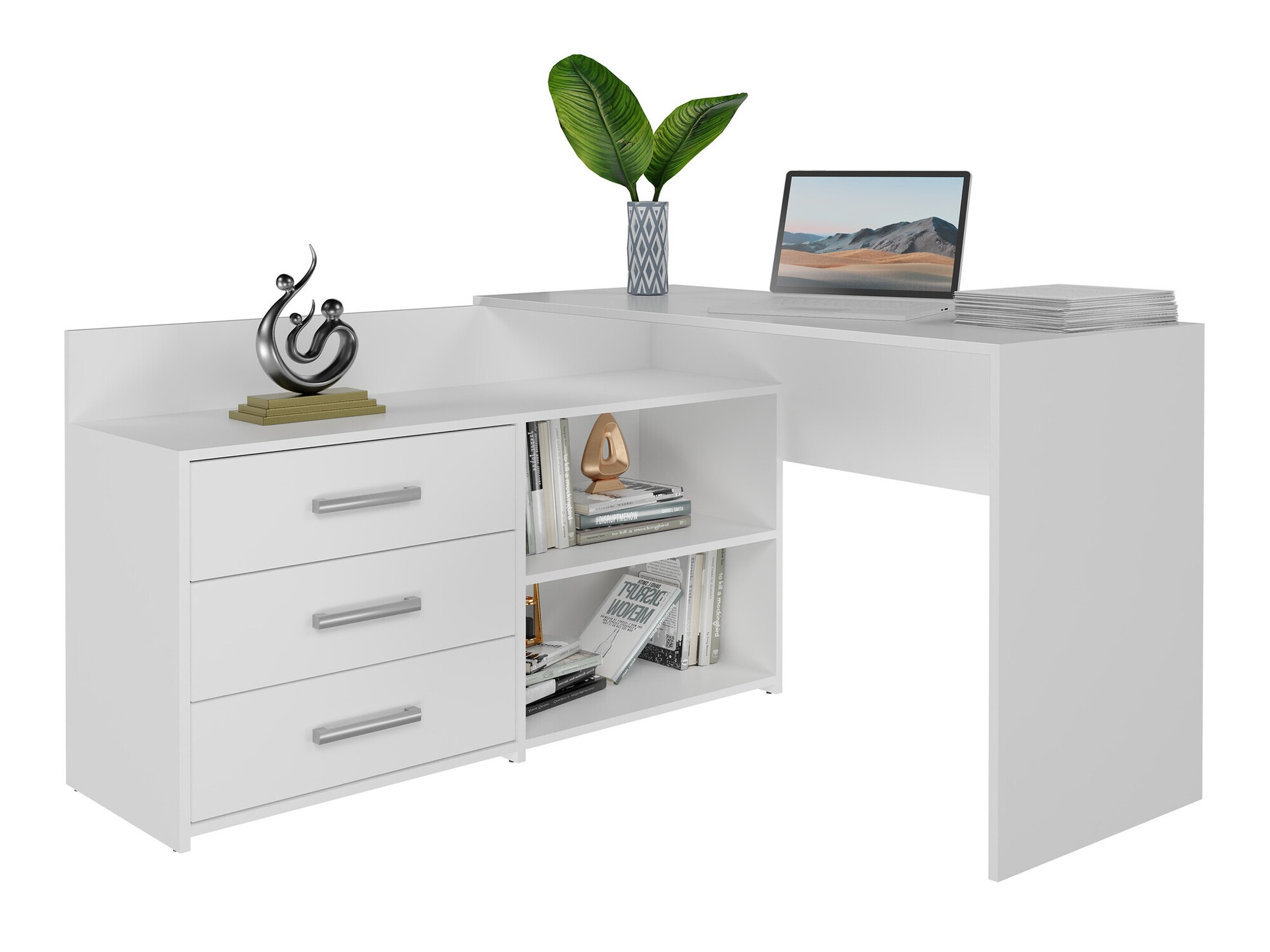 Corner desk Mandeville 131 (Matte white)