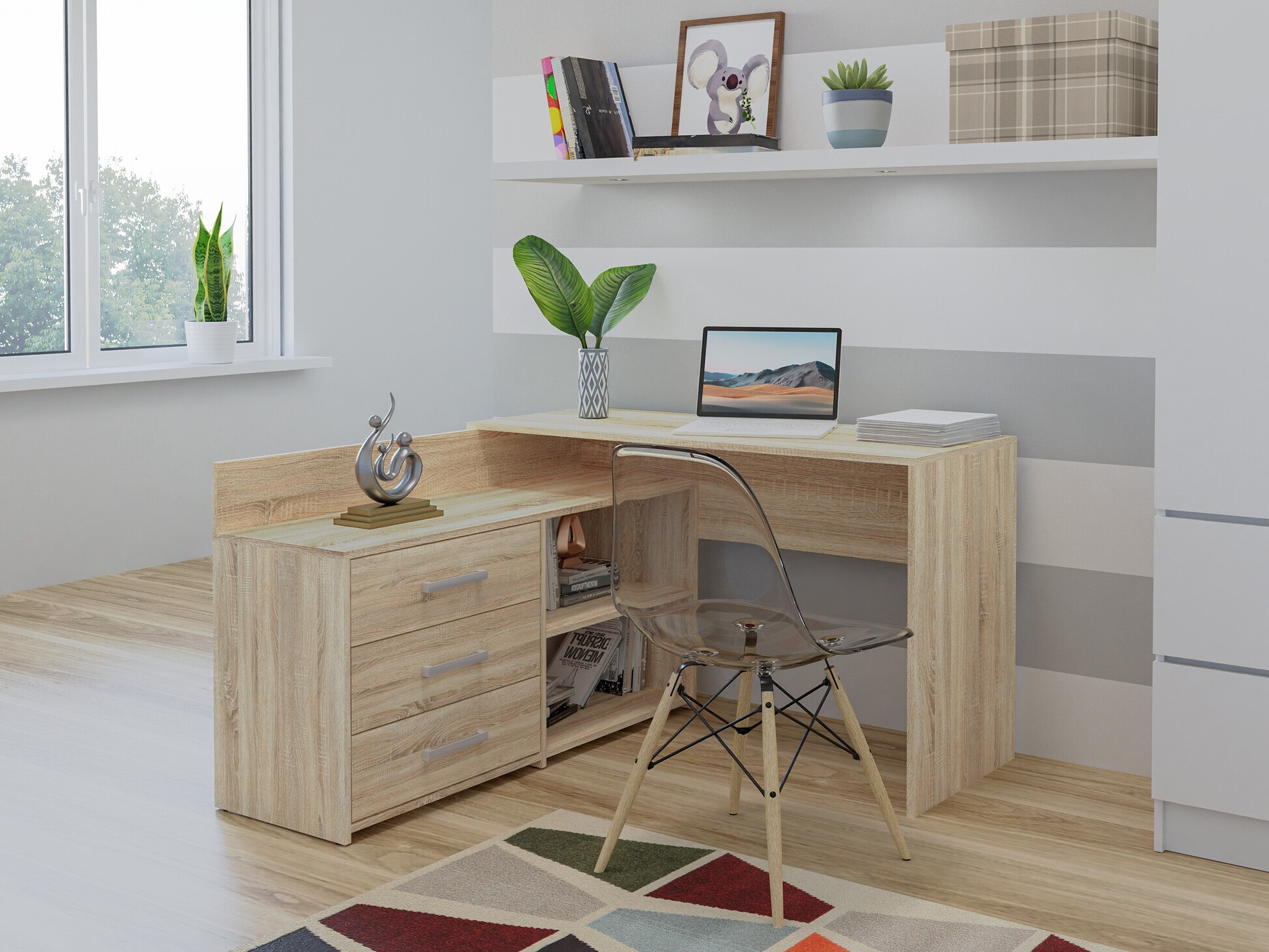 Corner desk Mandeville 131 (Sonoma oak)