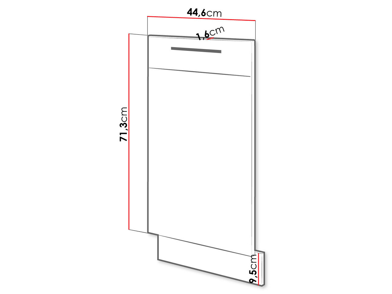 Dishwasher door Wood Grey 104