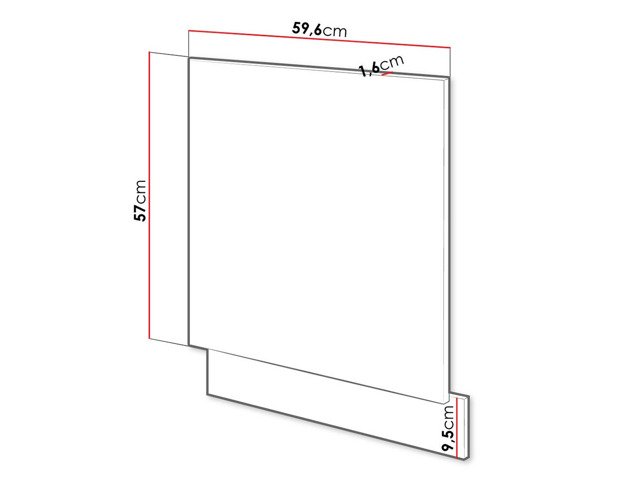Dishwasher door Wood Grey 105