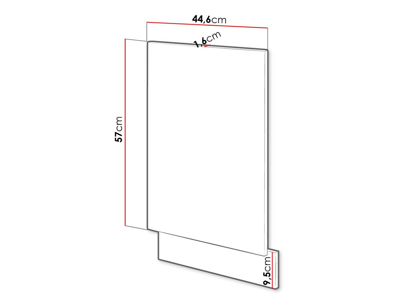 Dishwasher door Wood White 106