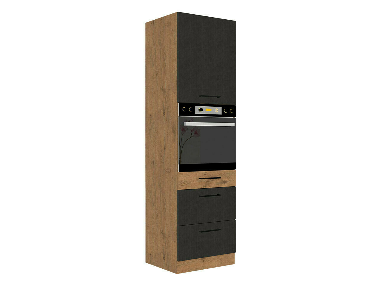 Modular cabinet for built-in appliances Wood Grey 126