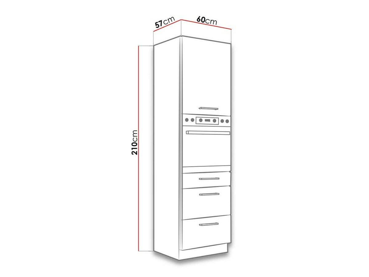 Modular cabinet for built-in appliances Wood Grey 126