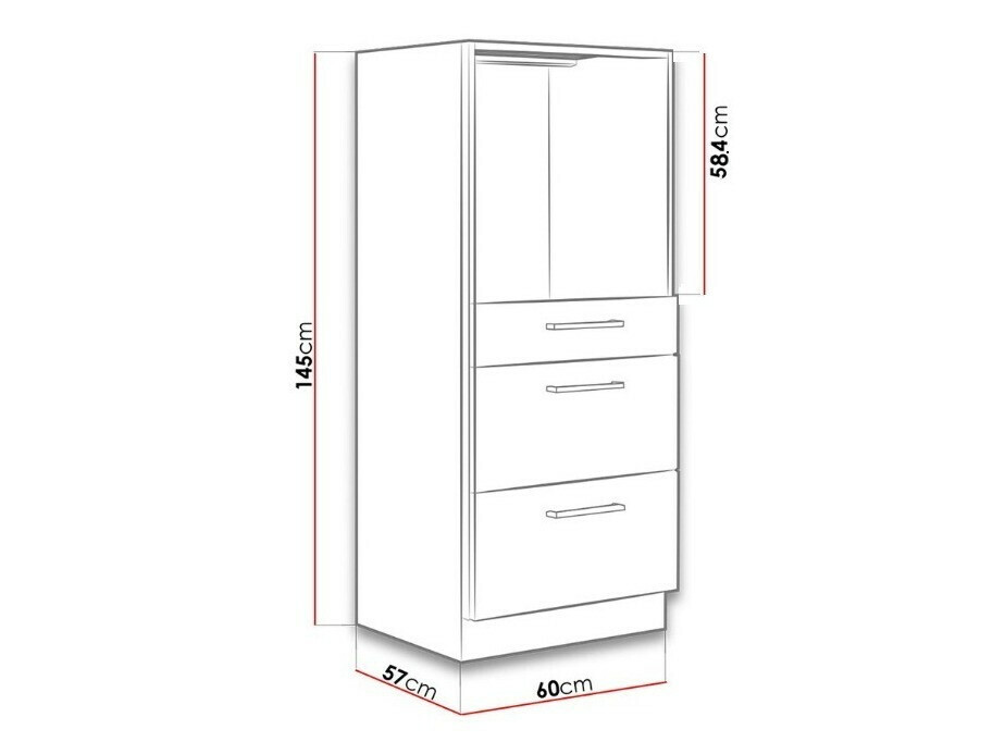 Modular cabinet for built-in appliances Wood White 102