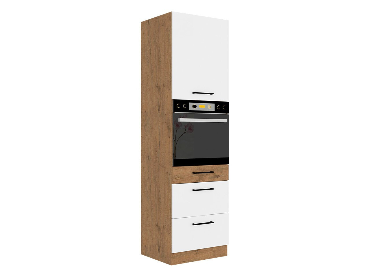 Modular cabinet for built-in appliances Wood White 126