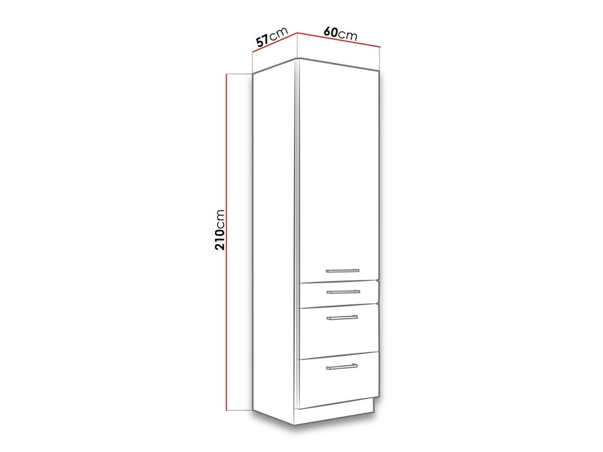 Modular cabinet with doors Wood White 127