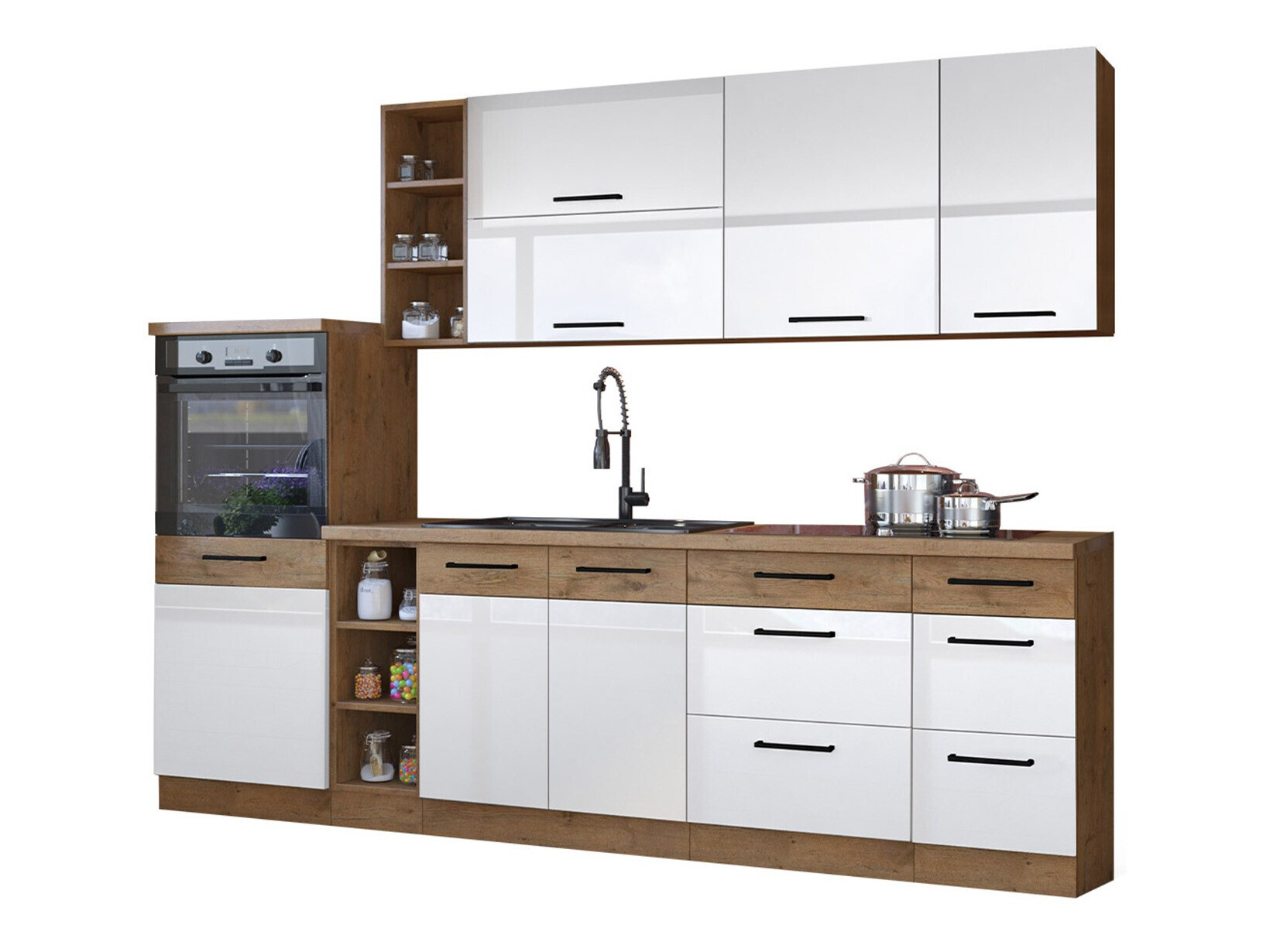 Modular kitchen set Wood White 136