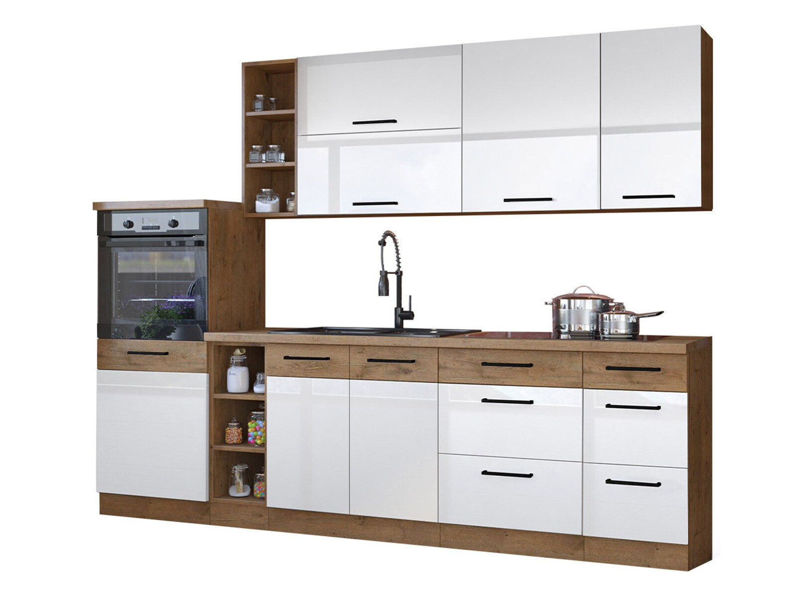 Modular kitchen set Wood White 136
