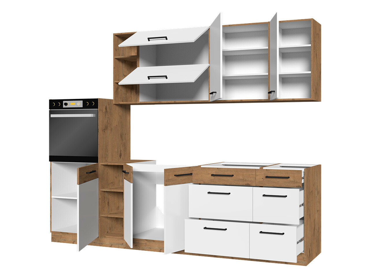 Modular kitchen set Wood White 136