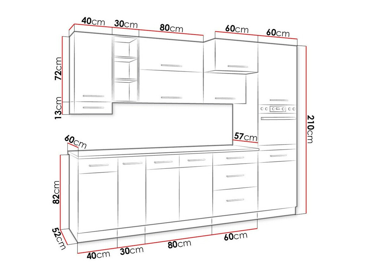 Modular kitchen set Wood White 137