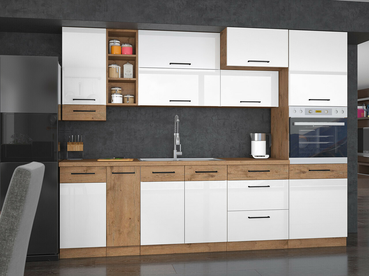 Modular kitchen set Wood White 137