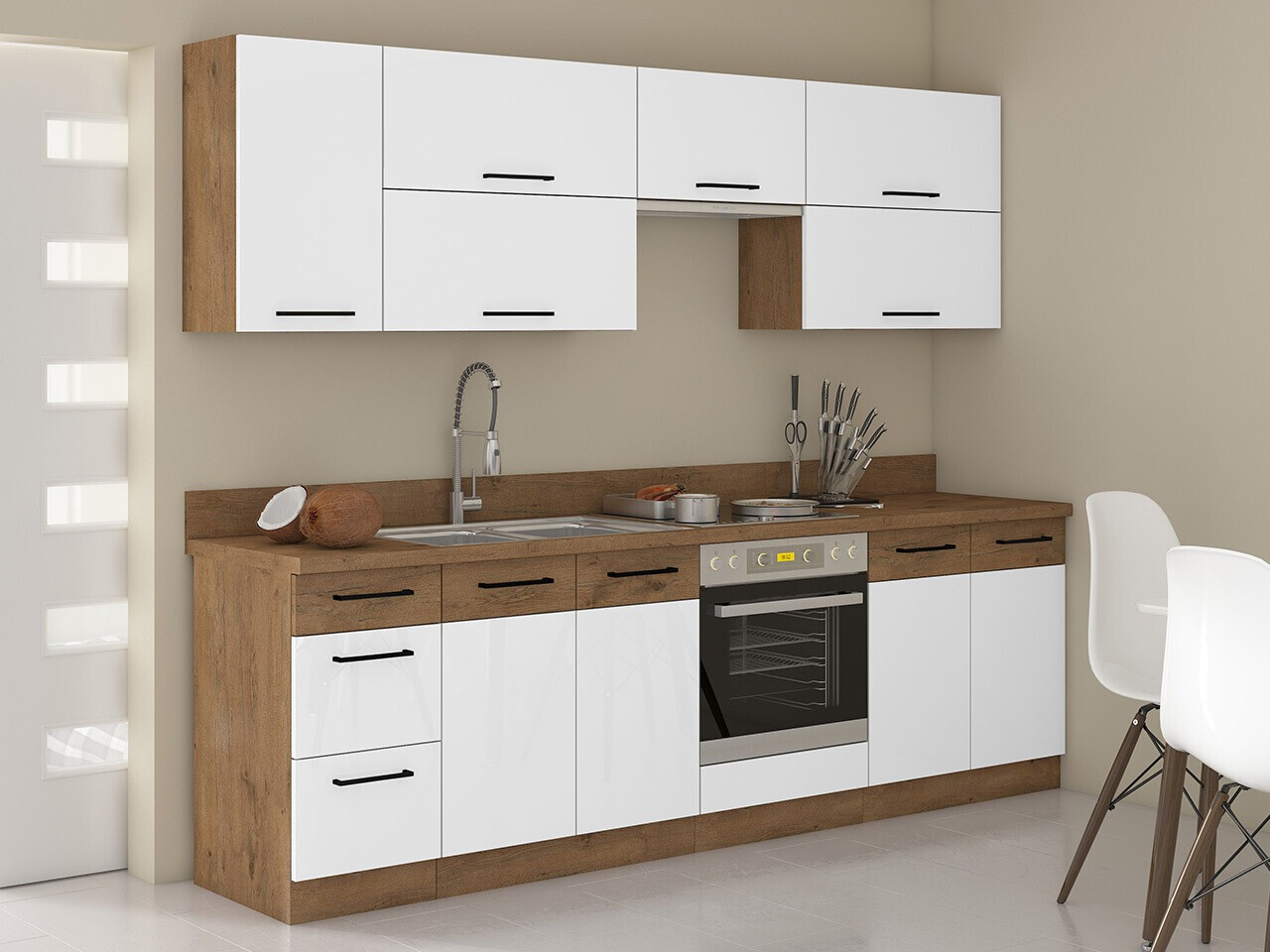 Modular kitchen set Wood White 138
