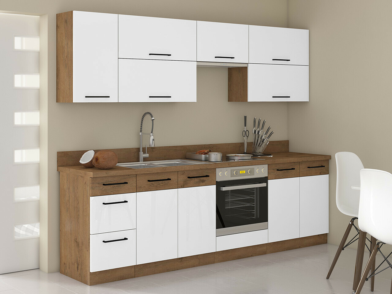 Modular kitchen set Wood White 138