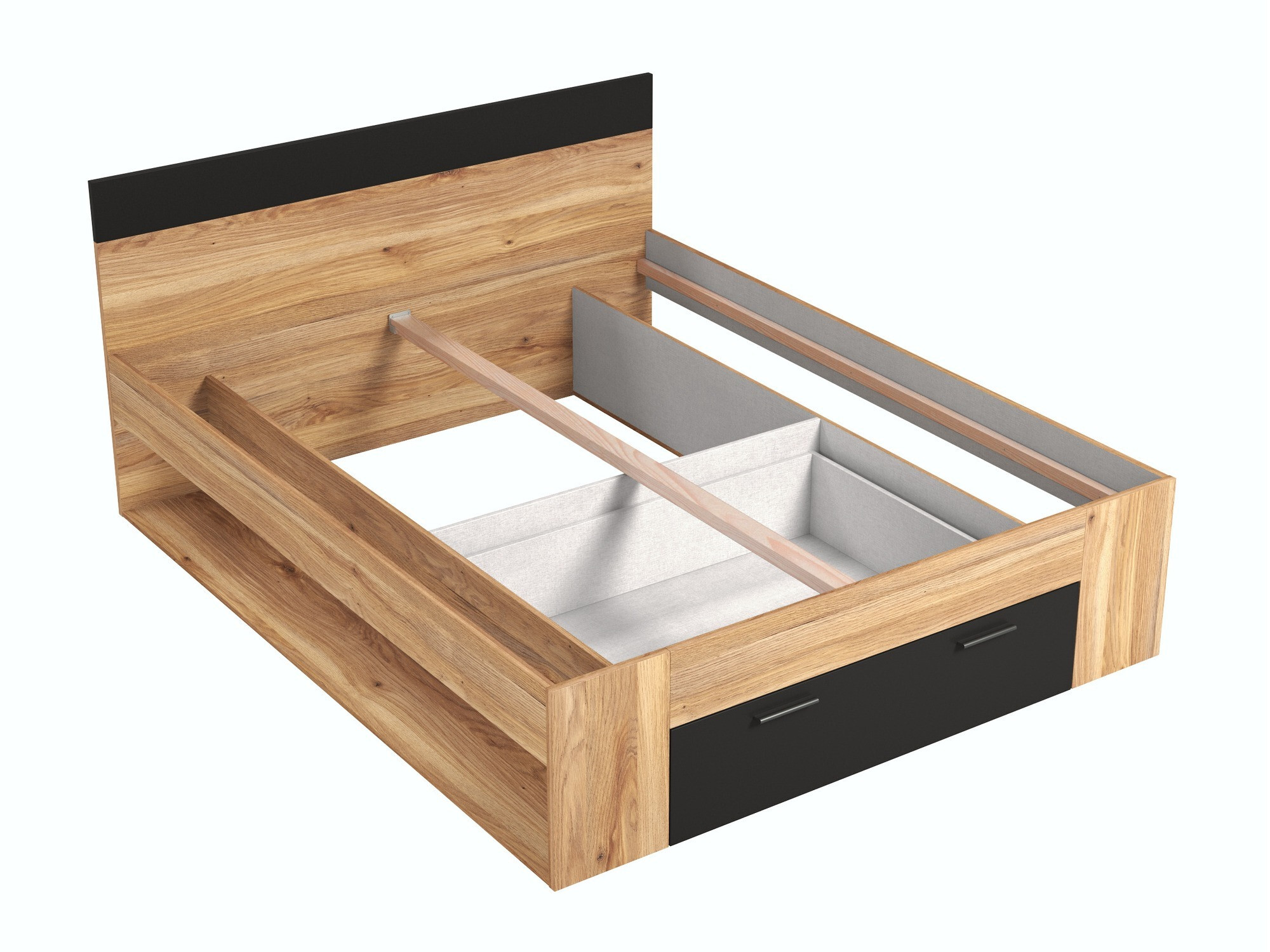 Bed Melvele 108 (Oak + Black)