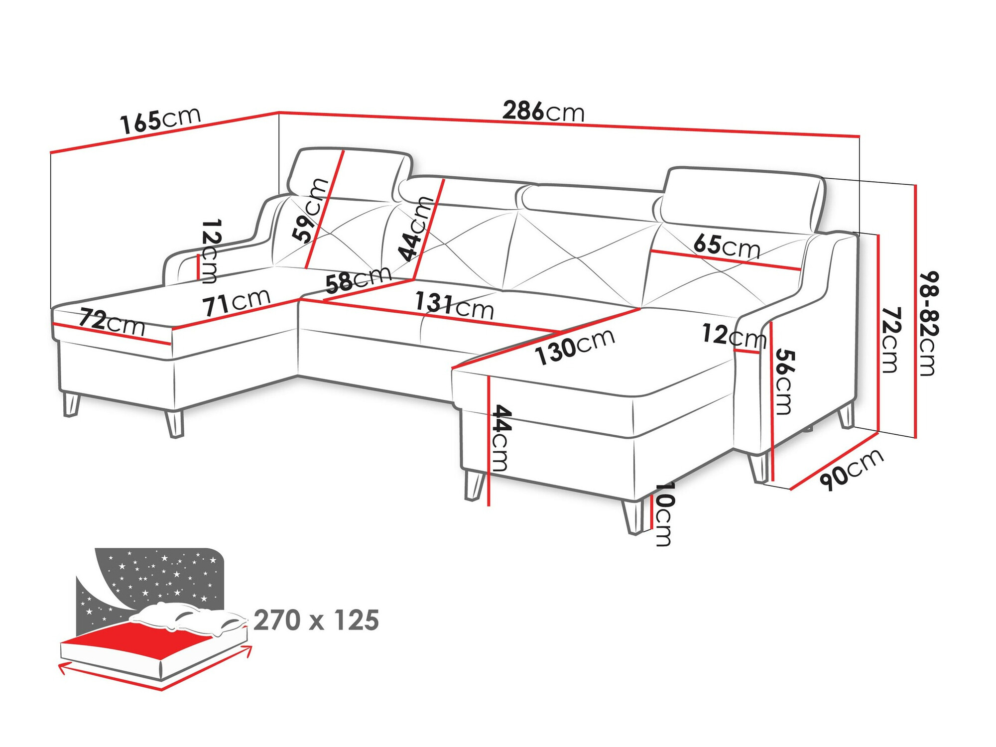 Corner sofa Temple 129 (Kronos 05)