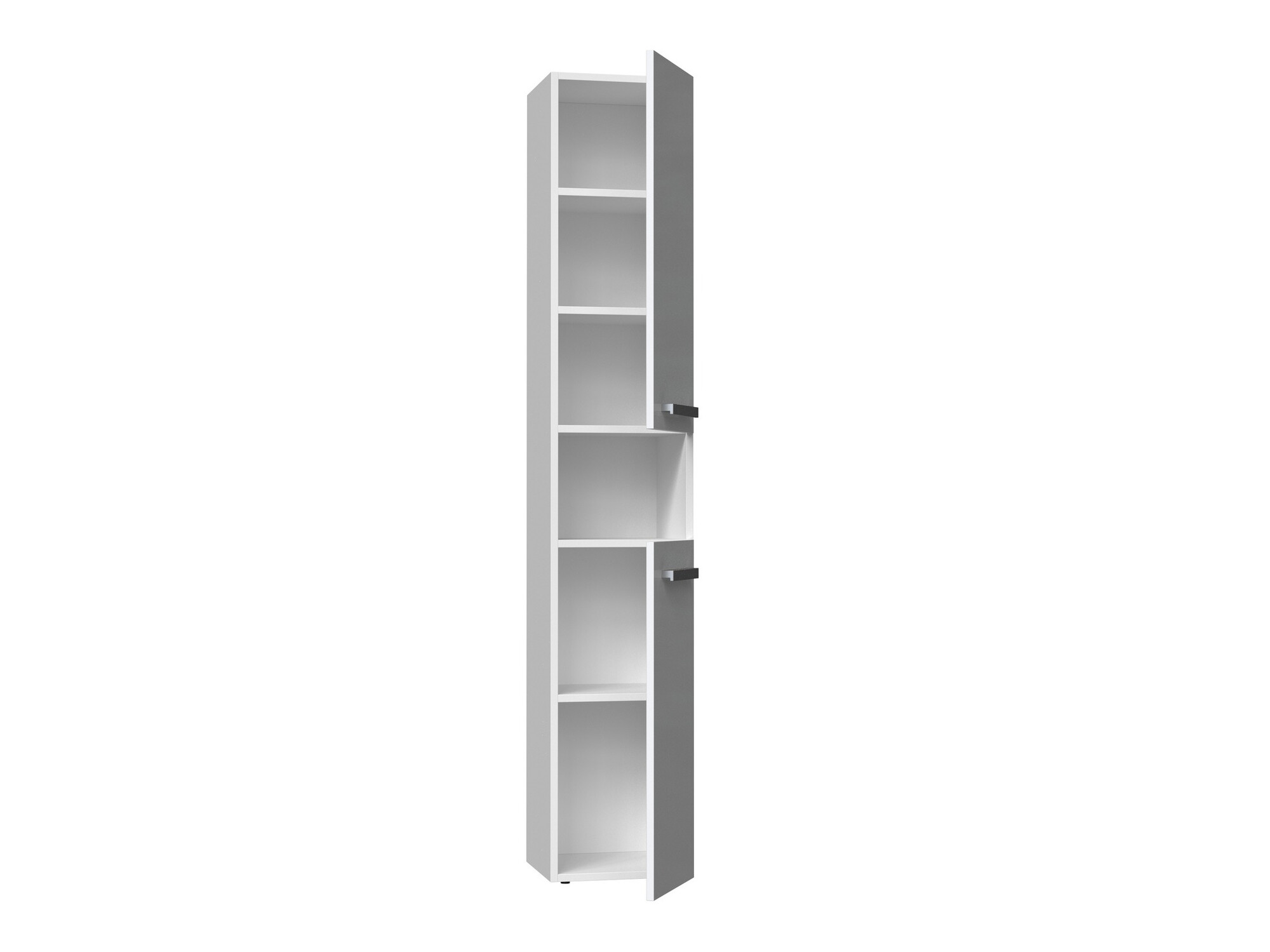 Standing bathroom cabinet Nolmaru 104 (White + Glossy white)