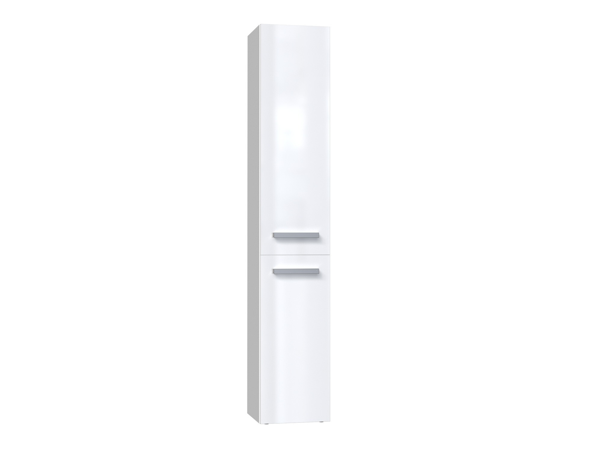 Standing bathroom cabinet Nolmaru 105 (White + Glossy white)