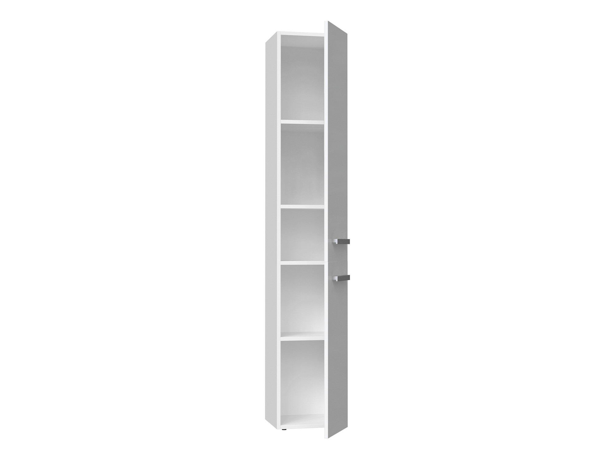 Standing bathroom cabinet Nolmaru 105 (White + Glossy white)