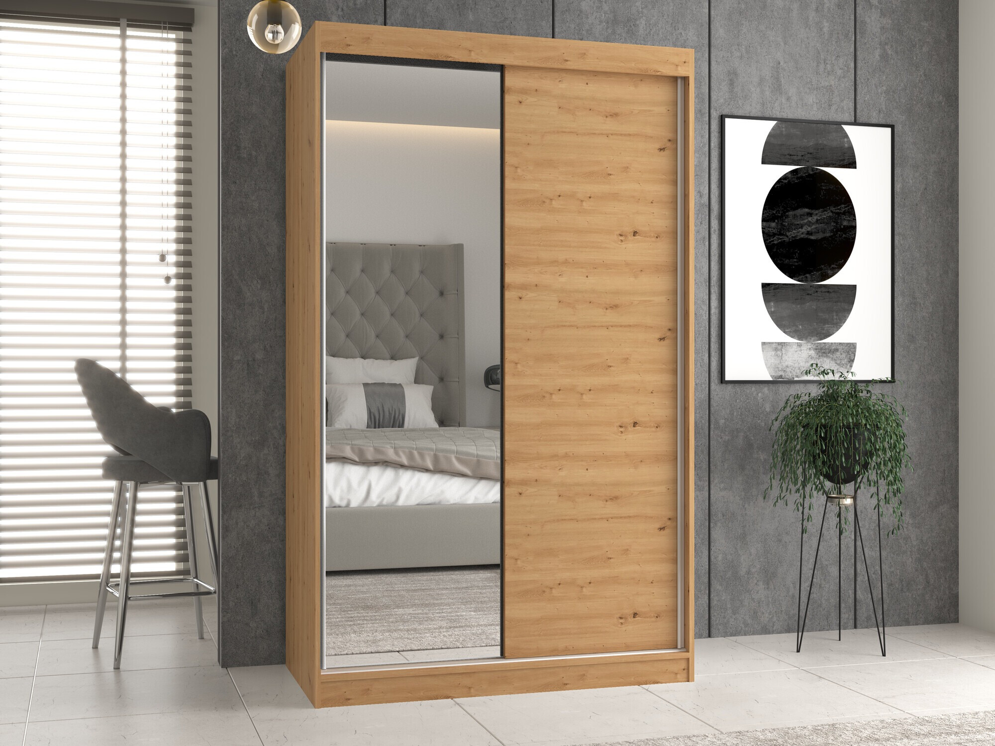 Wardrobe Mandeville 155 (Artisan oak)
