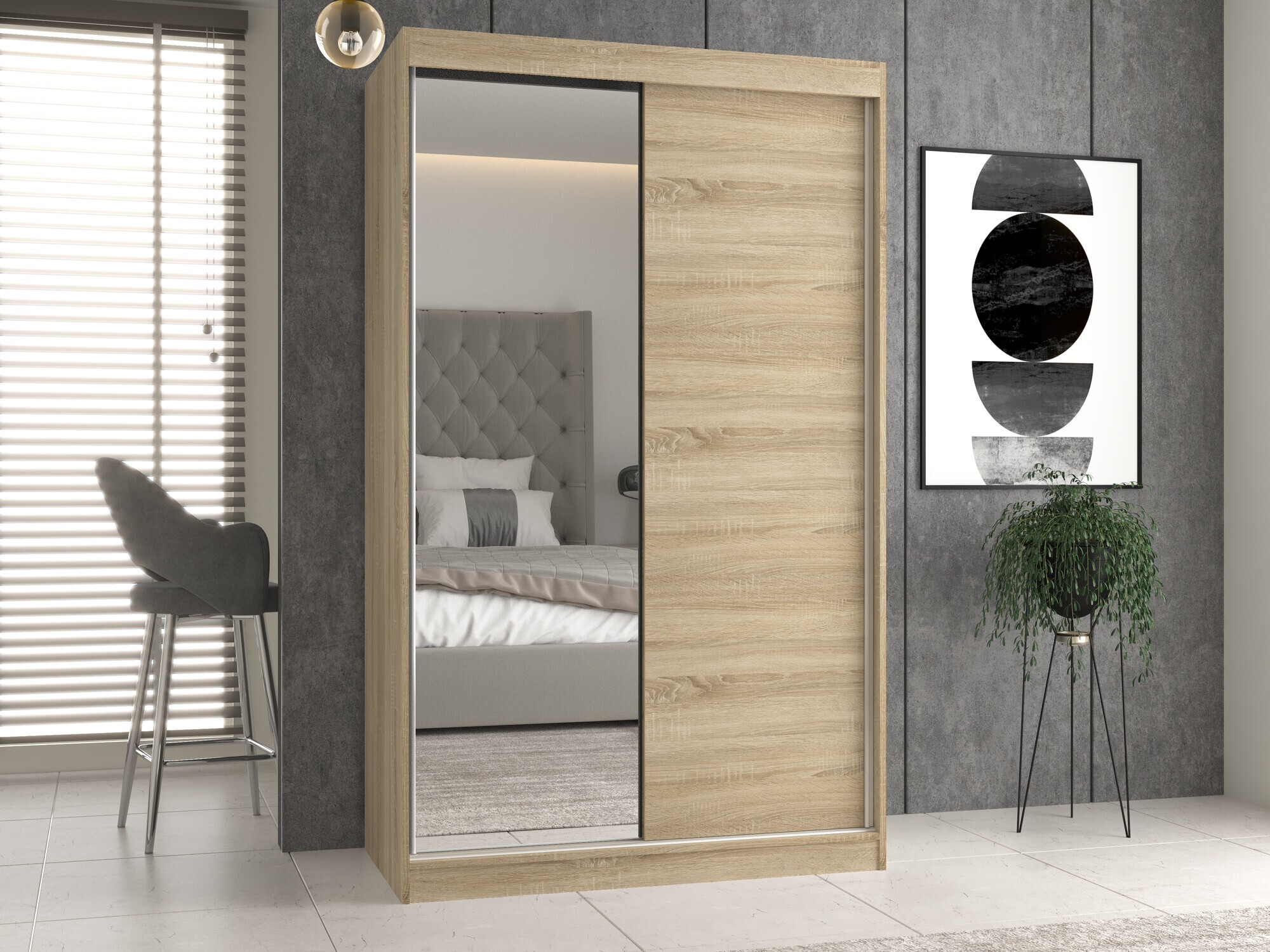 Wardrobe Mandeville 155 (Sonoma oak)