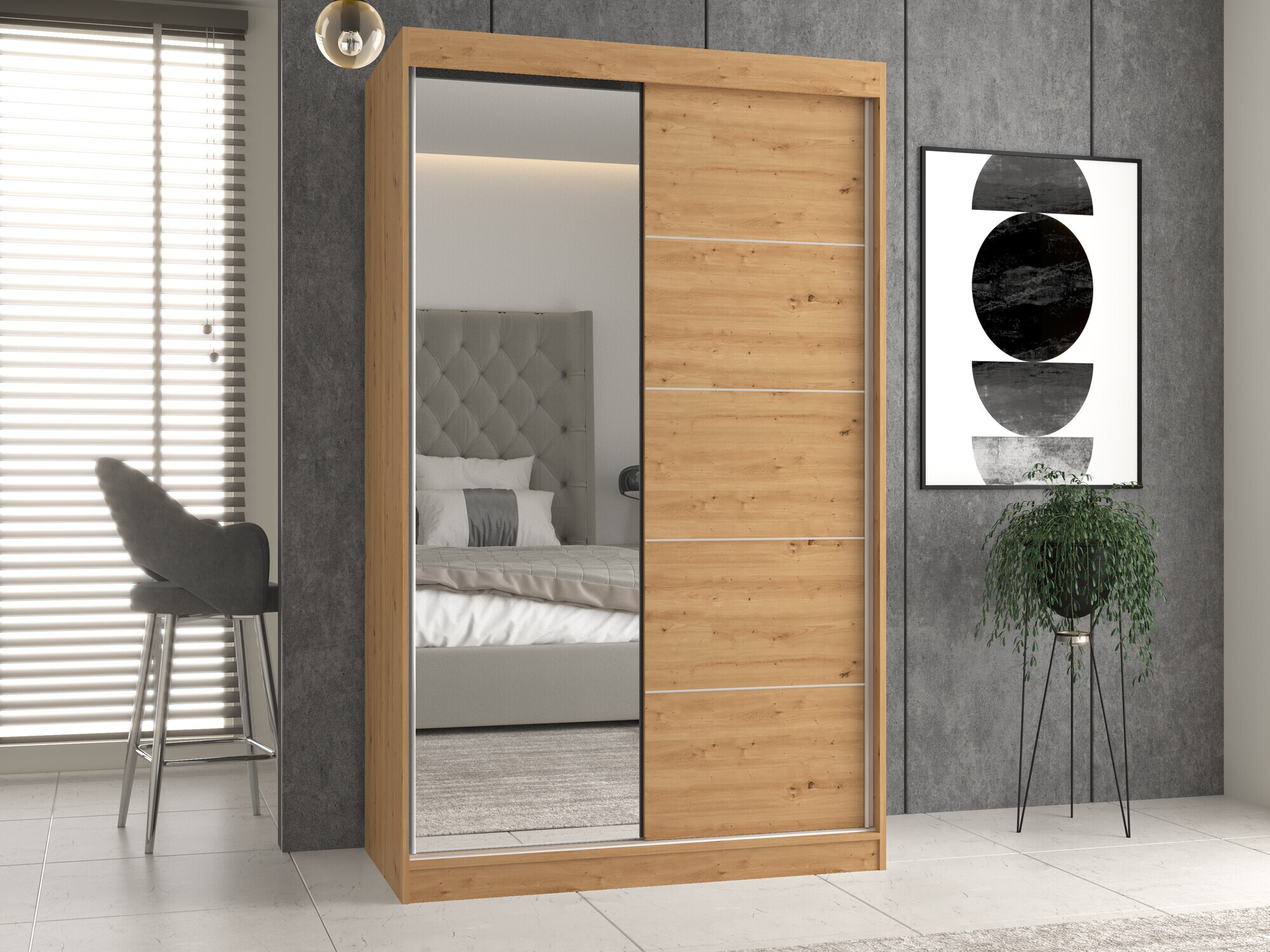 Wardrobe Mandeville 157 (Artisan oak)