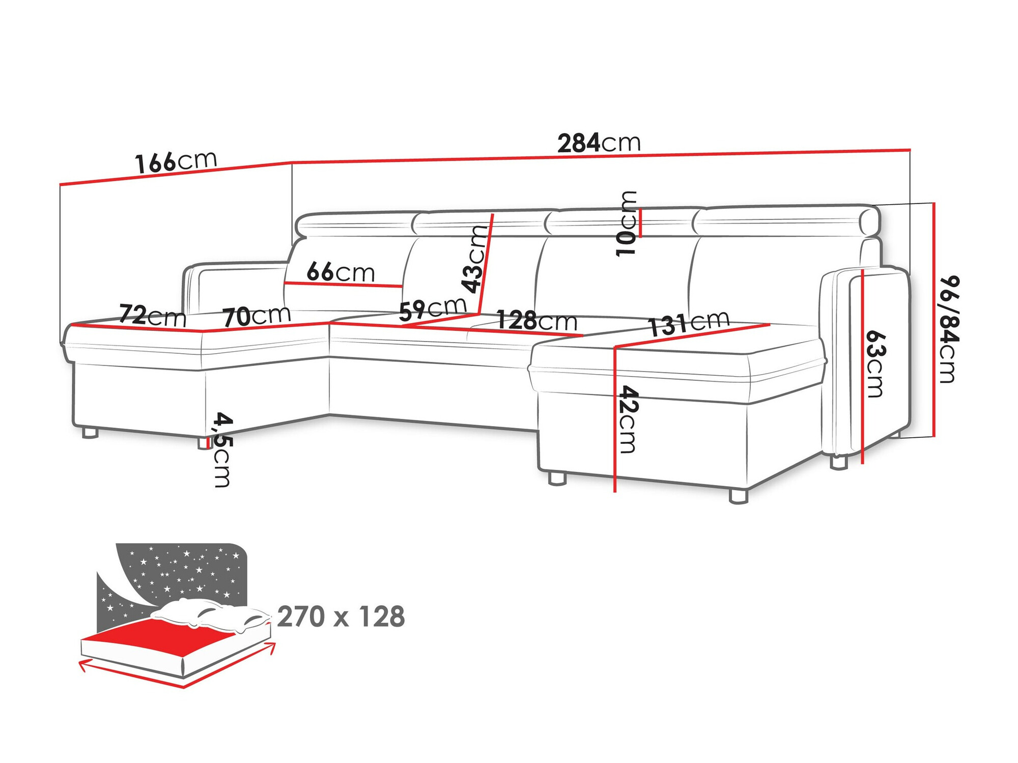 Corner sofa Temple 130 (Enjoy New 12)