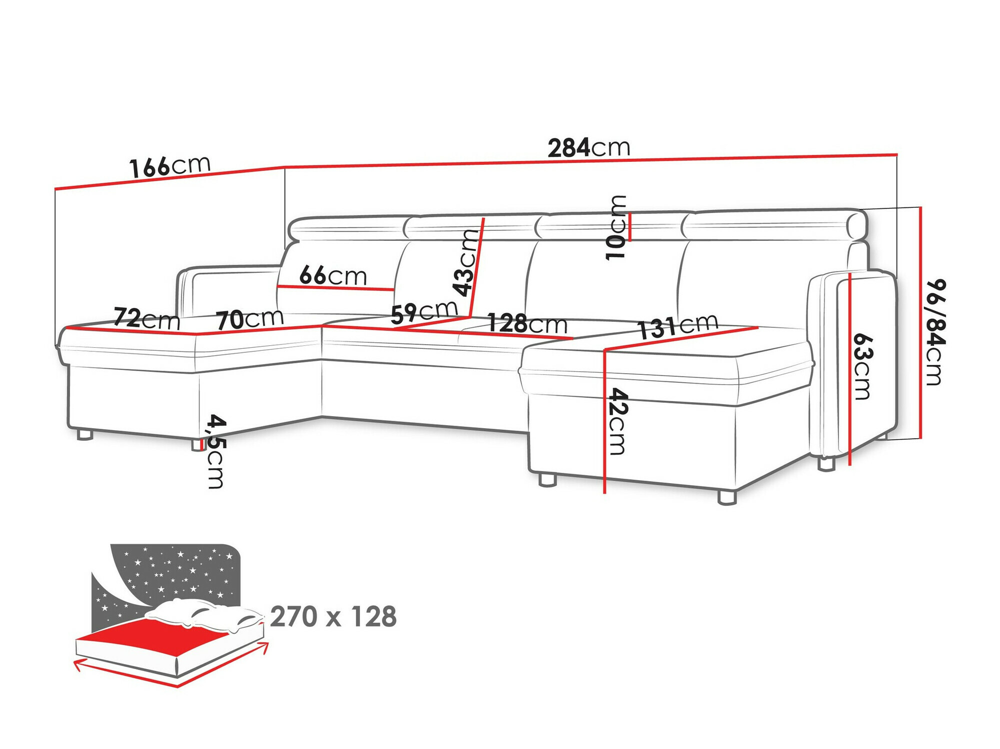 Corner sofa Temple 130 (Enjoy New 24)